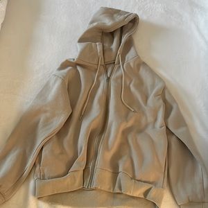 Beige/cream zip up hoodie